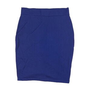 Urban Coco Bodycon Pencil Skirt Small Royal Blue Stretch High Waist Viscose Blen